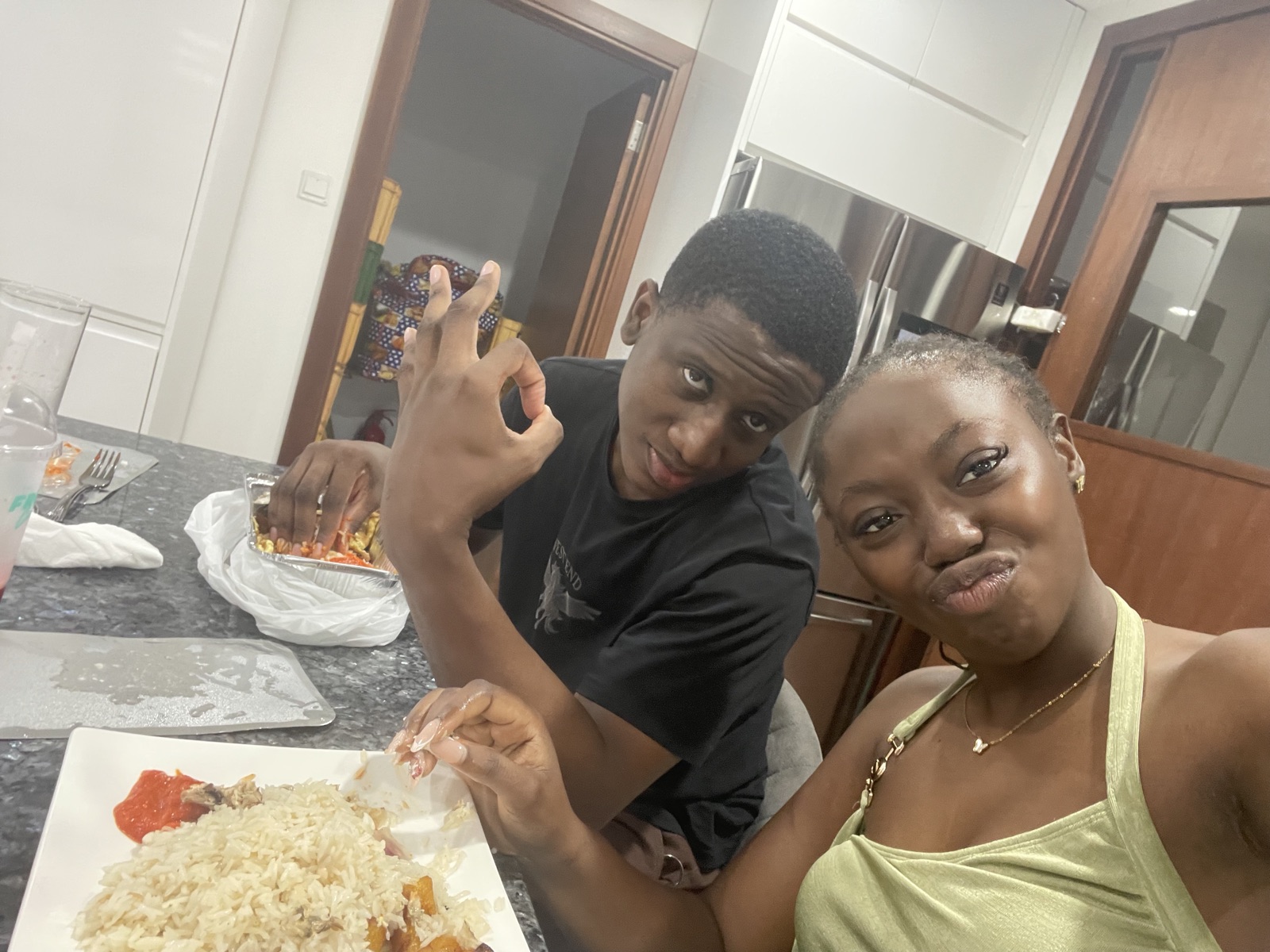 dinner, then dessert: your laugh and your smile